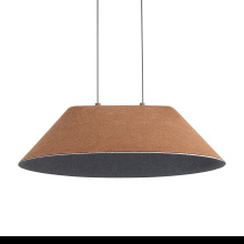 Golden 3133-P21 CO-BK - Golden Lighting Faroe 21in Integrated LED Pendant in Coffee/Black Felt